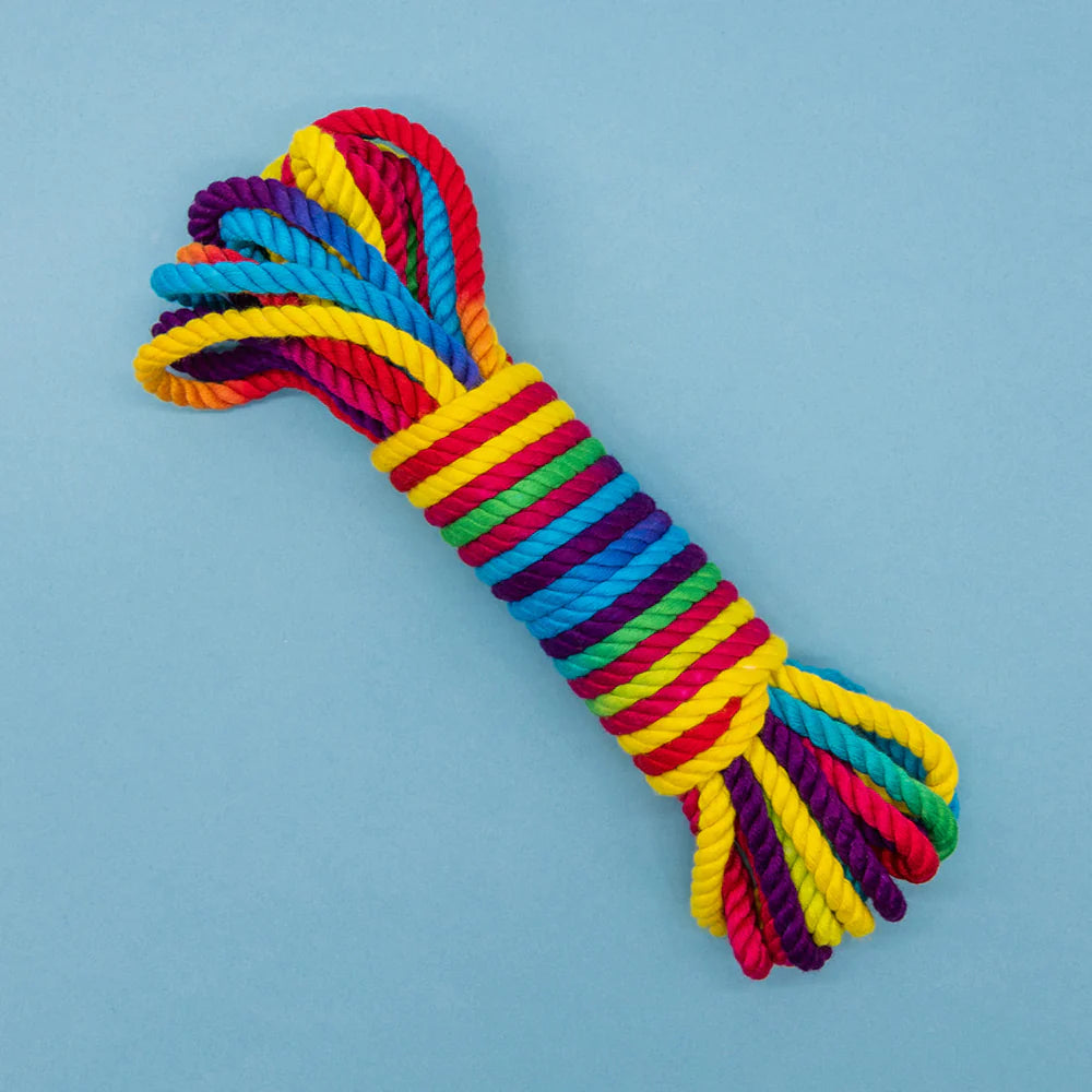 Emojibator Funfetti Rainbow Bondage Rope 26.25 ft. by Dame Products