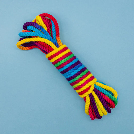 Emojibator Funfetti Rainbow Bondage Rope 26.25 ft. by Dame Products