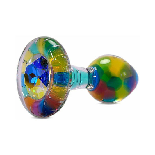 Crystal Delights Funfetti Plug with Gem Aurora Borealis by Crystal Delights LLC