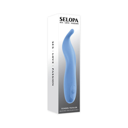 Selopa Tender Tickler Rechargeable Vibrator Silicone Blue by Evolved