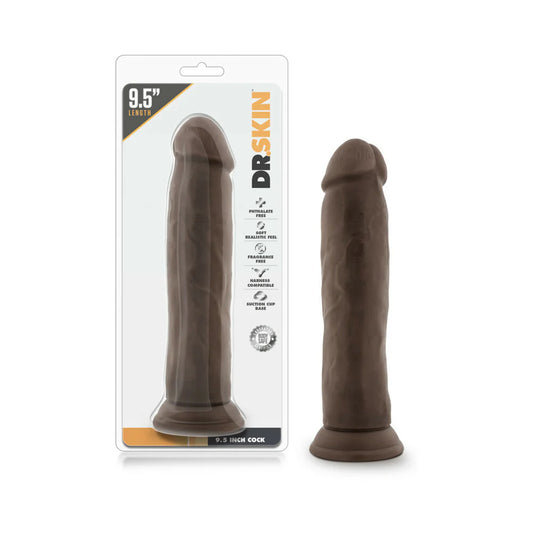 Dr. Skin Realistic 9.5 in. Dildo Brown by Blush