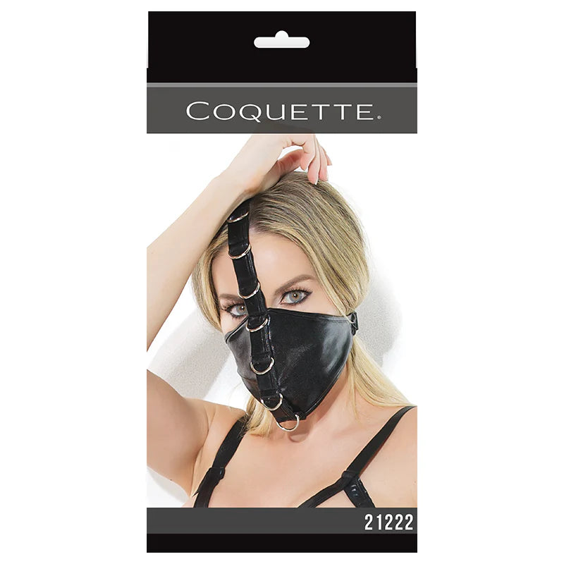 Darque Fetish Mask Black OS by Coquette