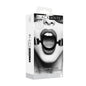 Ouch! Black & White Silicone Ring Gag With Adjustable Bonded Leather Straps Black by Shots America LLC