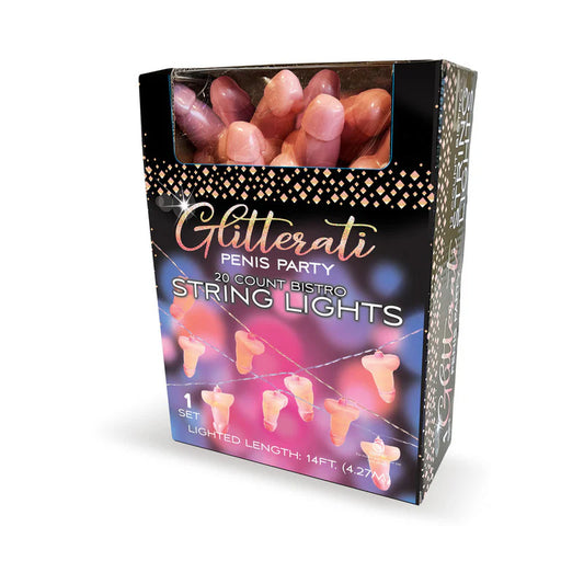Glitterati Penis Party String Lights 14 ft. by Little Genie Productions