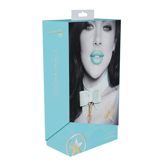 Ouch! International Paris Collection Collar with Leash Blue by Shots America LLC