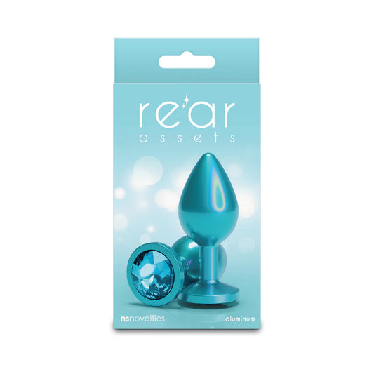 Rear Assets Plug Iridescent Teal/Teal M by New Sensations Novelties Inc.