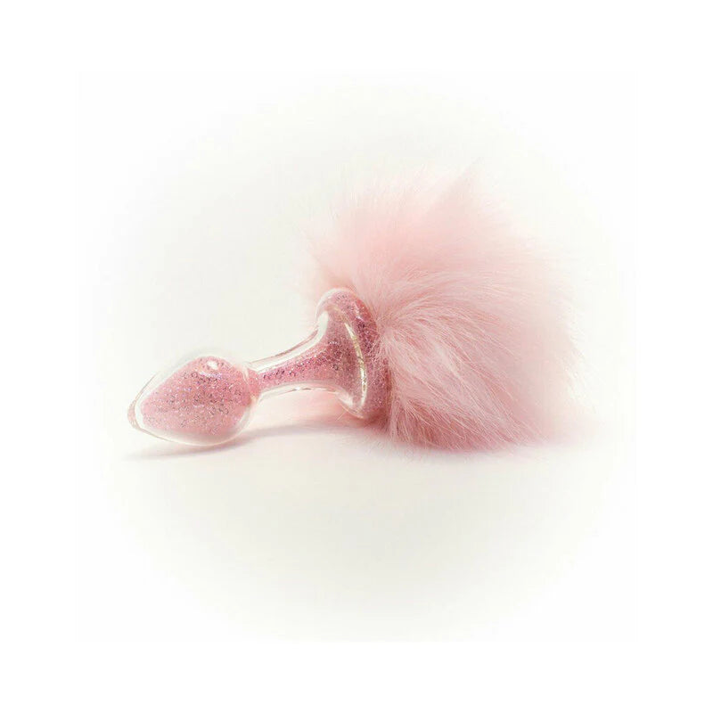 Crystal Delights Magnetic Sparkle Bunny Tail Plug Pink by Crystal Delights LLC