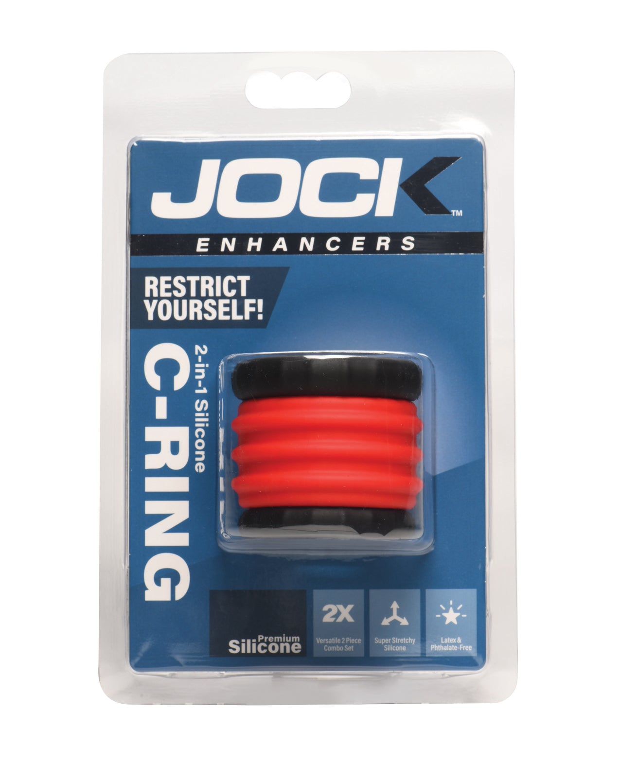 Curve Toys Jock 2-in-1 Silicone Cock Ring - Red by Curve toys c/o xr
