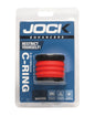 Curve Toys Jock 2-in-1 Silicone Cock Ring - Red by Curve toys c/o xr