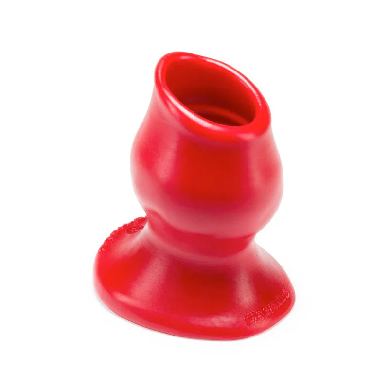 OxBalls Pighole-3, Hollow Plug, Large, Red by Blue Ox Designs, Oxballs