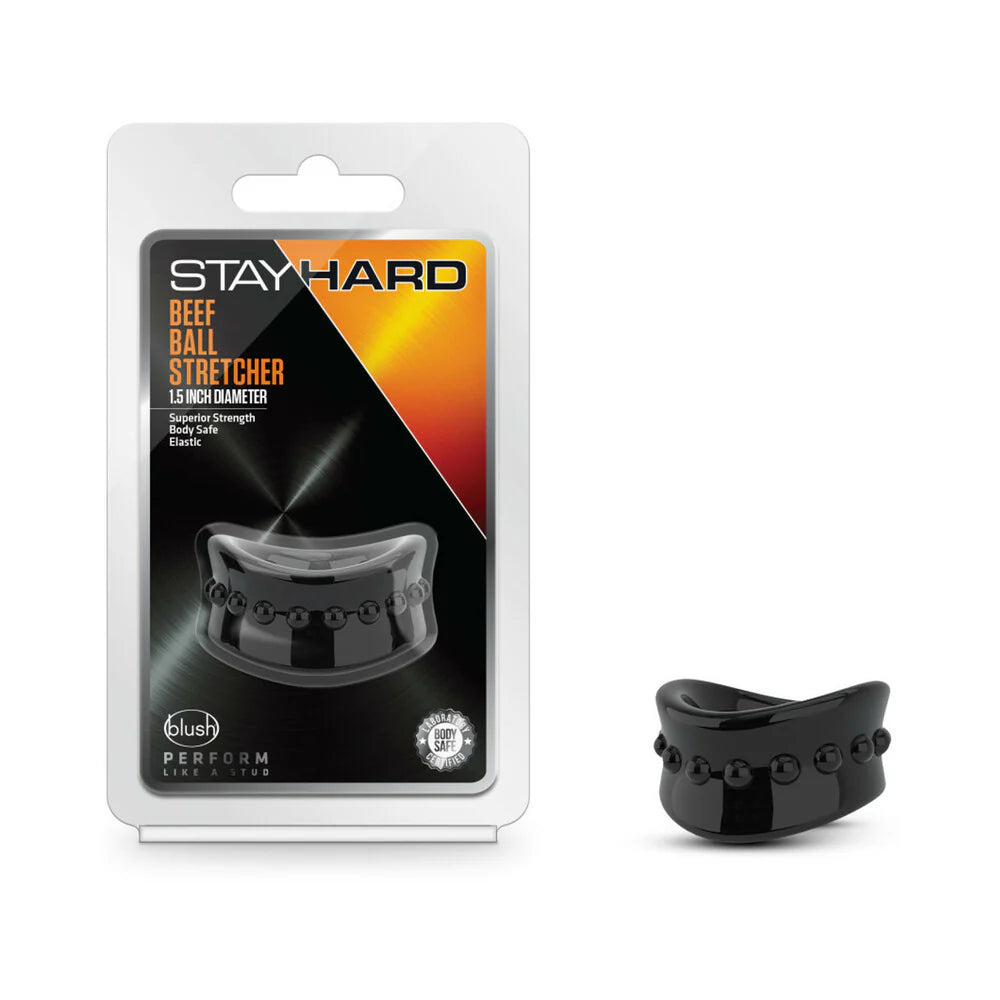 Stay Hard Beef Ball Stretcher 1.5 in. Black by Blush