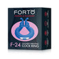 Forto F-24 Rechargeable Silicone Textured Vibrating Cockring Blue by Vvole