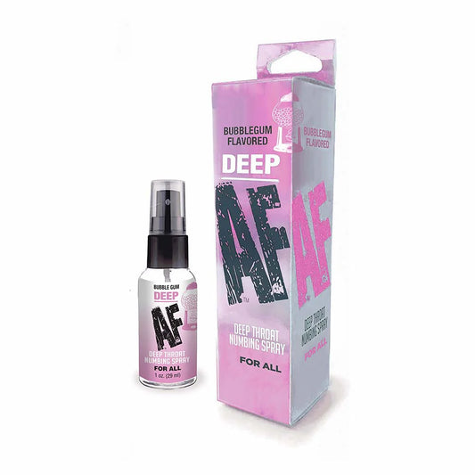 Deep AF Numbing Deep Throat Spray Bubblegum 1 oz. by Little Genie Productions