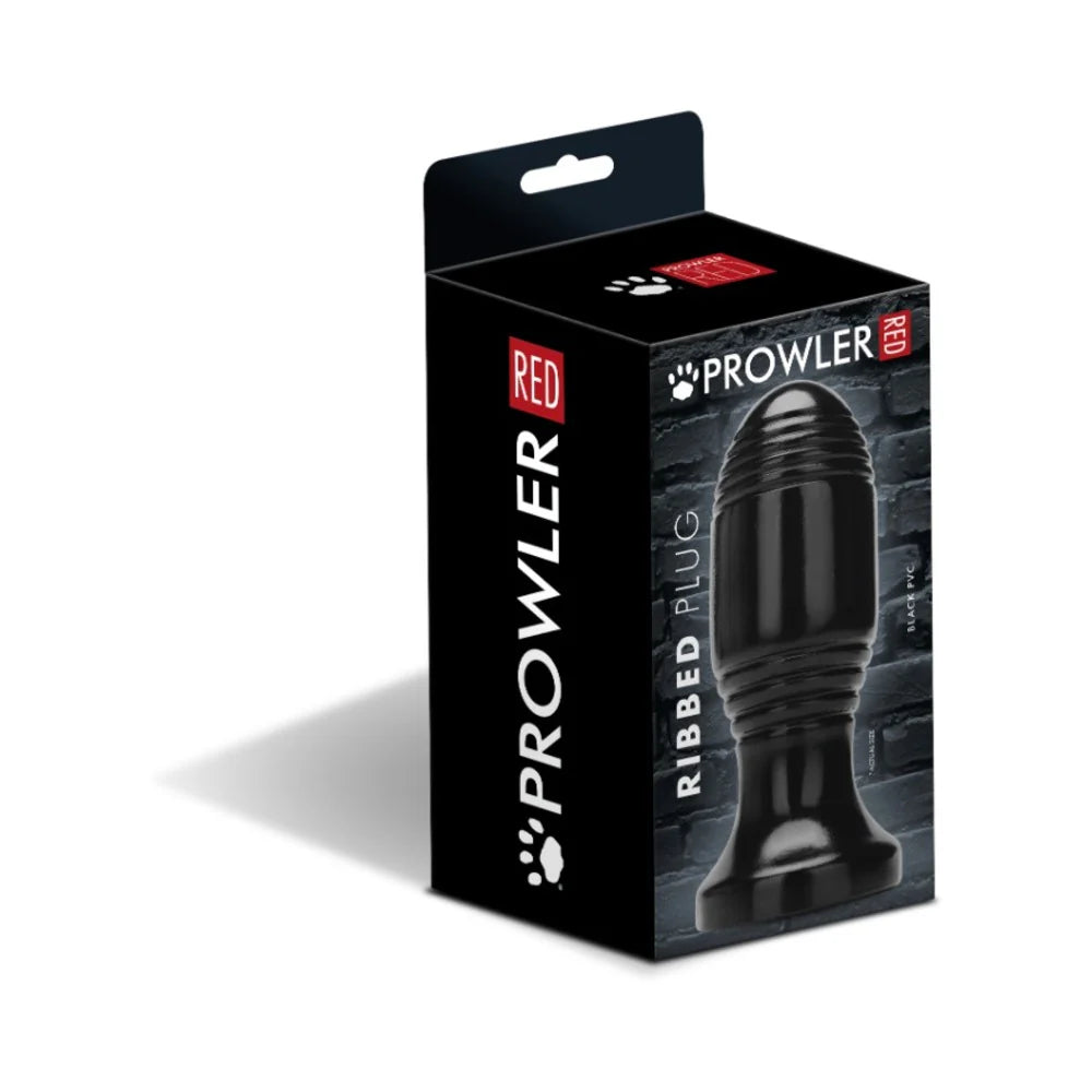 Prowler RED Ribbed Plug Black by Simply Pleasure Ltd