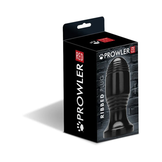 Prowler RED Ribbed Plug Black by Simply Pleasure Ltd