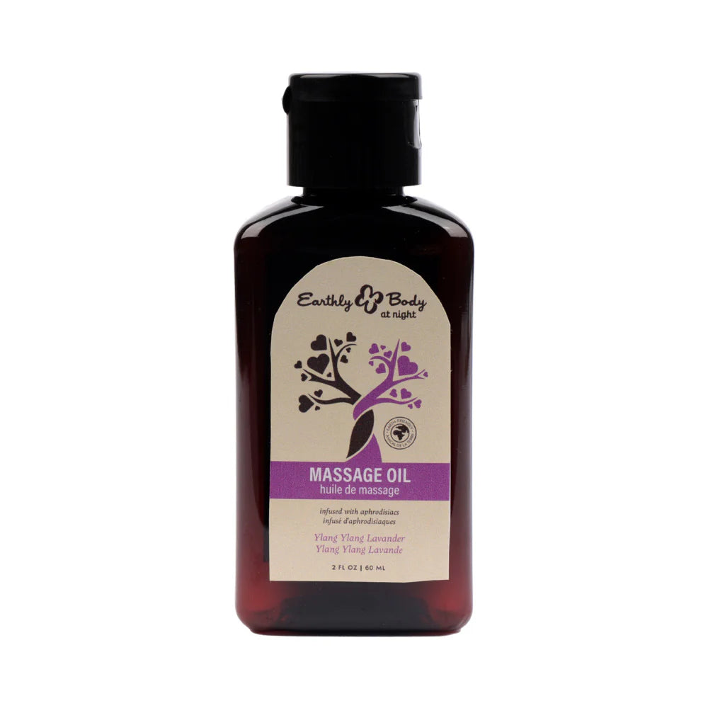 Earthly Body At Night Aphrodisiac Massage Oil Ylang Ylang Lavender 2 oz. by Earthly Body