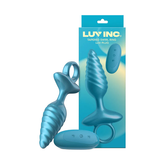 Luv Inc. Tr59: Tapered Swirl Ring Luv Plug Metallic Blue by Vvole