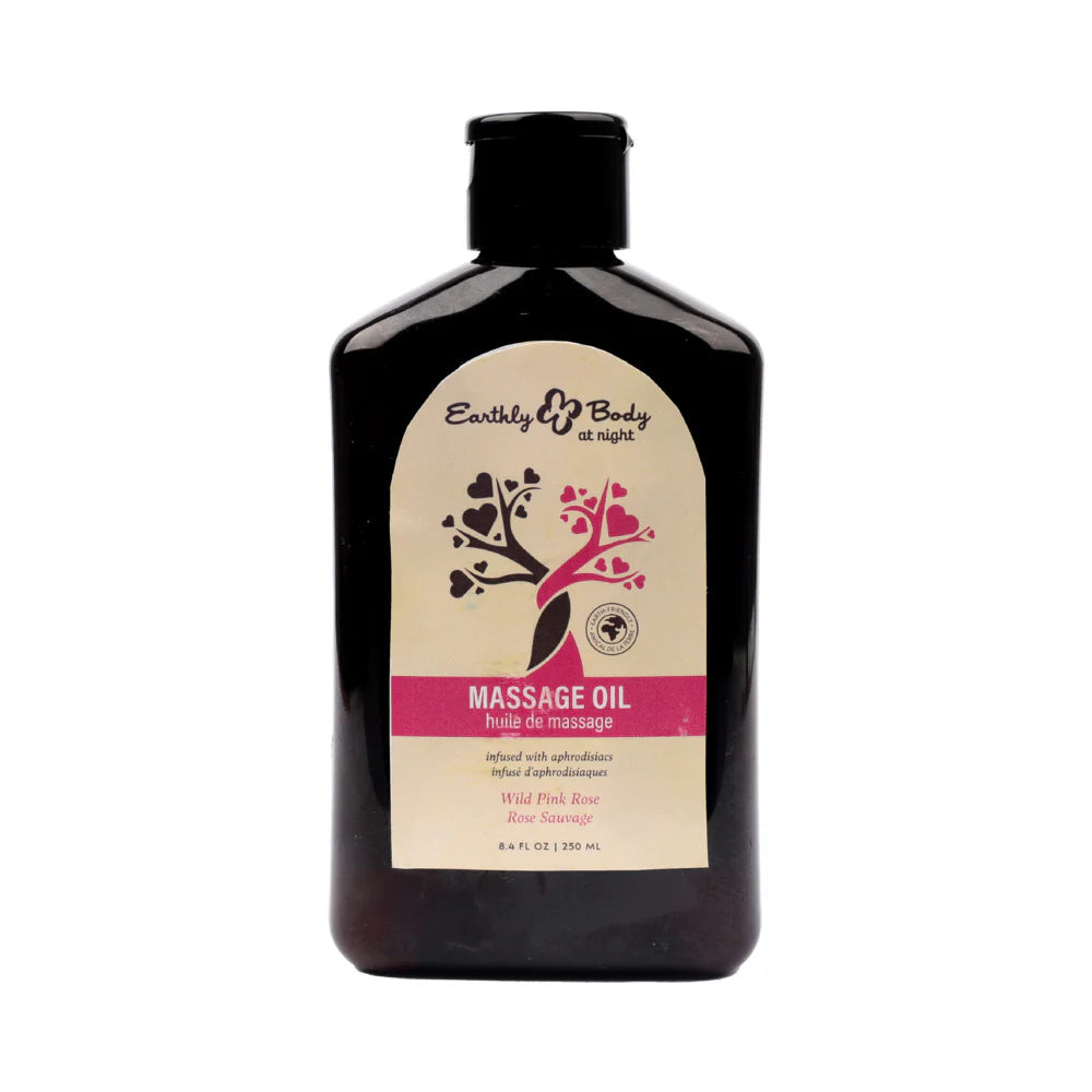 Earthly Body At Night Aphrodisiac Massage Oil Wild Pink Rose 8.4 oz. by Earthly Body