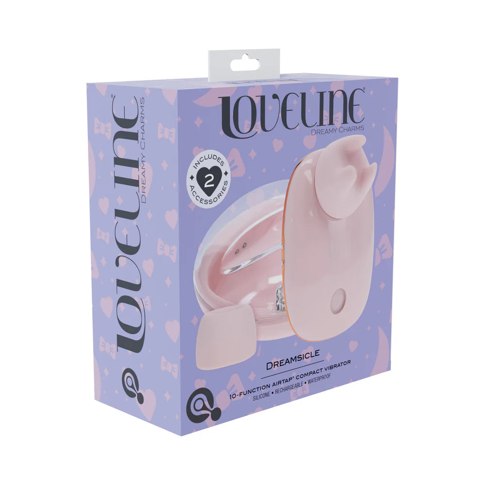 LoveLine Dreamsicle AirTapTech Rechargeable Vibrator Pink by Shots America LLC