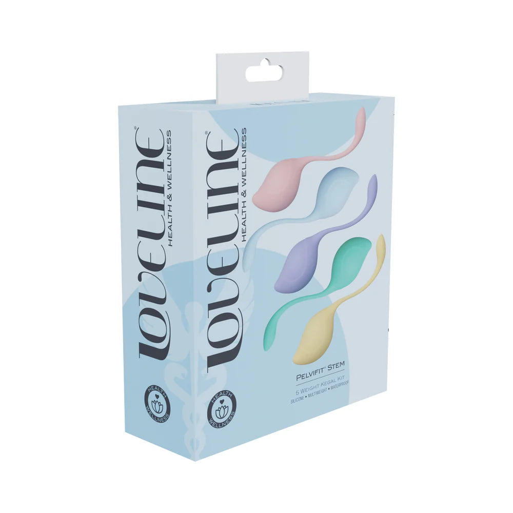LoveLine PelviFit Stem Kegel Kit Multiweight Waterproof Multicolor by Shots America LLC
