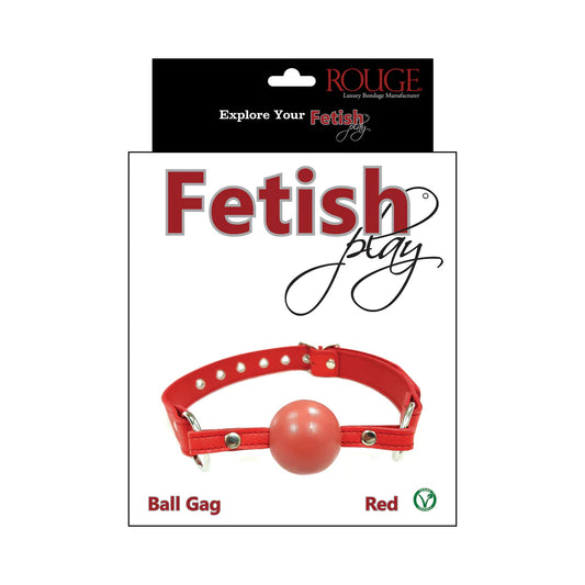 Rouge Fetish Play Vegan Ball Gag Red by Rouge Group LTD.