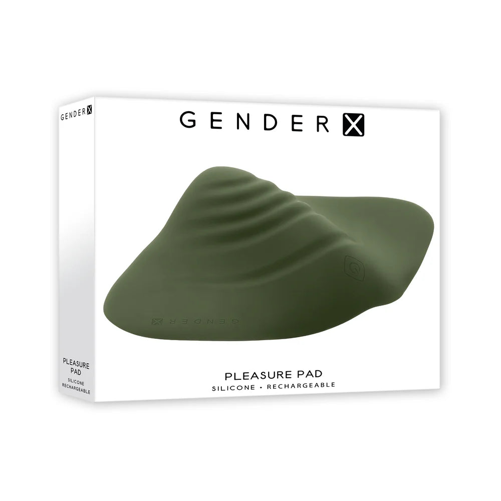 Gender X Pleasure Pad Rechargeable Grinding Pad & Stroker Silicone Green by Evolved