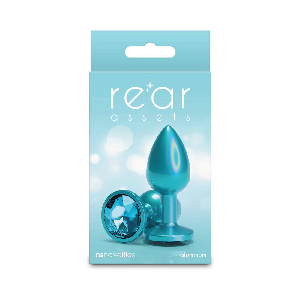 Rear Assets Plug Iridescent Teal/Teal S by New Sensations Novelties Inc.