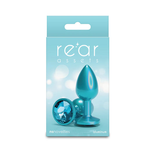 Rear Assets Plug Iridescent Teal/Teal S by New Sensations Novelties Inc.