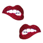 Neva Nude Pasty Bite Me Lips Glitter Red by Neva Nude LLC