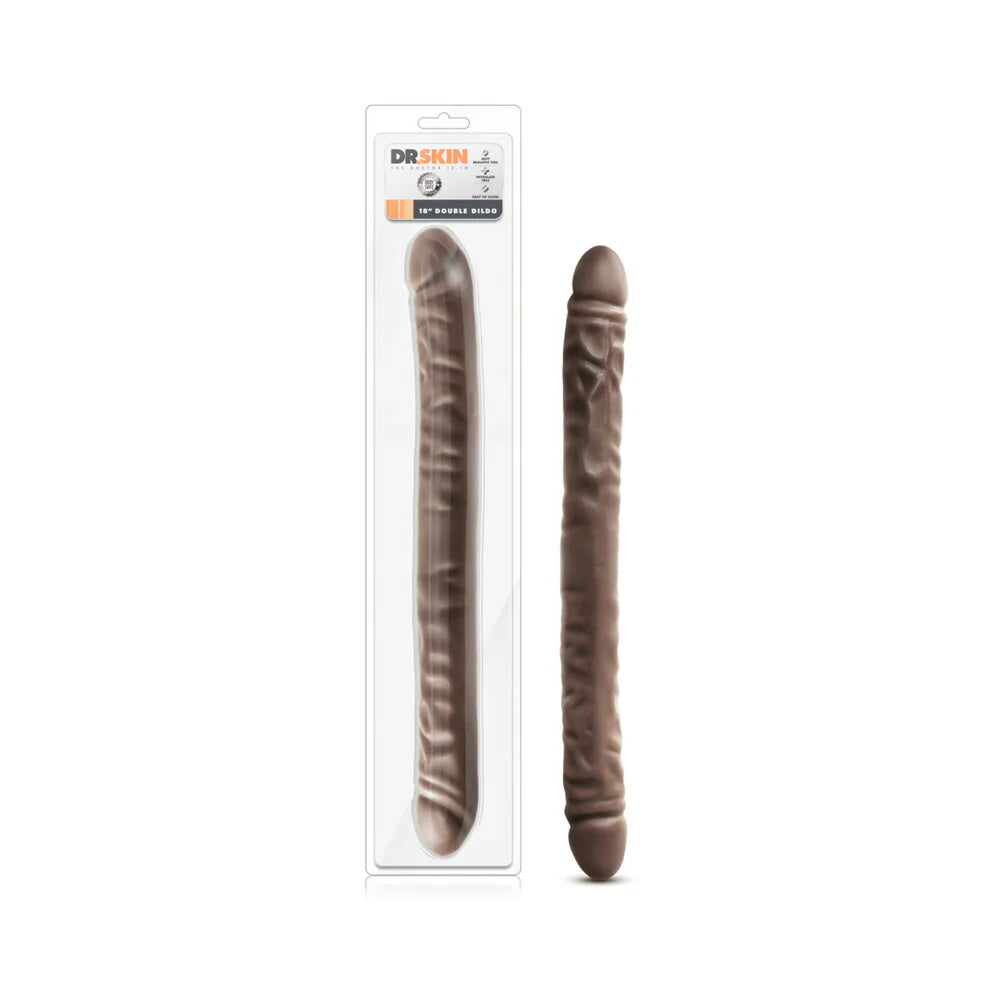 Dr. Skin 18 in. Double Dildo Brown by Blush