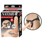 Natural Realskin Squirting Penis W/Adjustable Harness 8in Flesh by Nasstoys