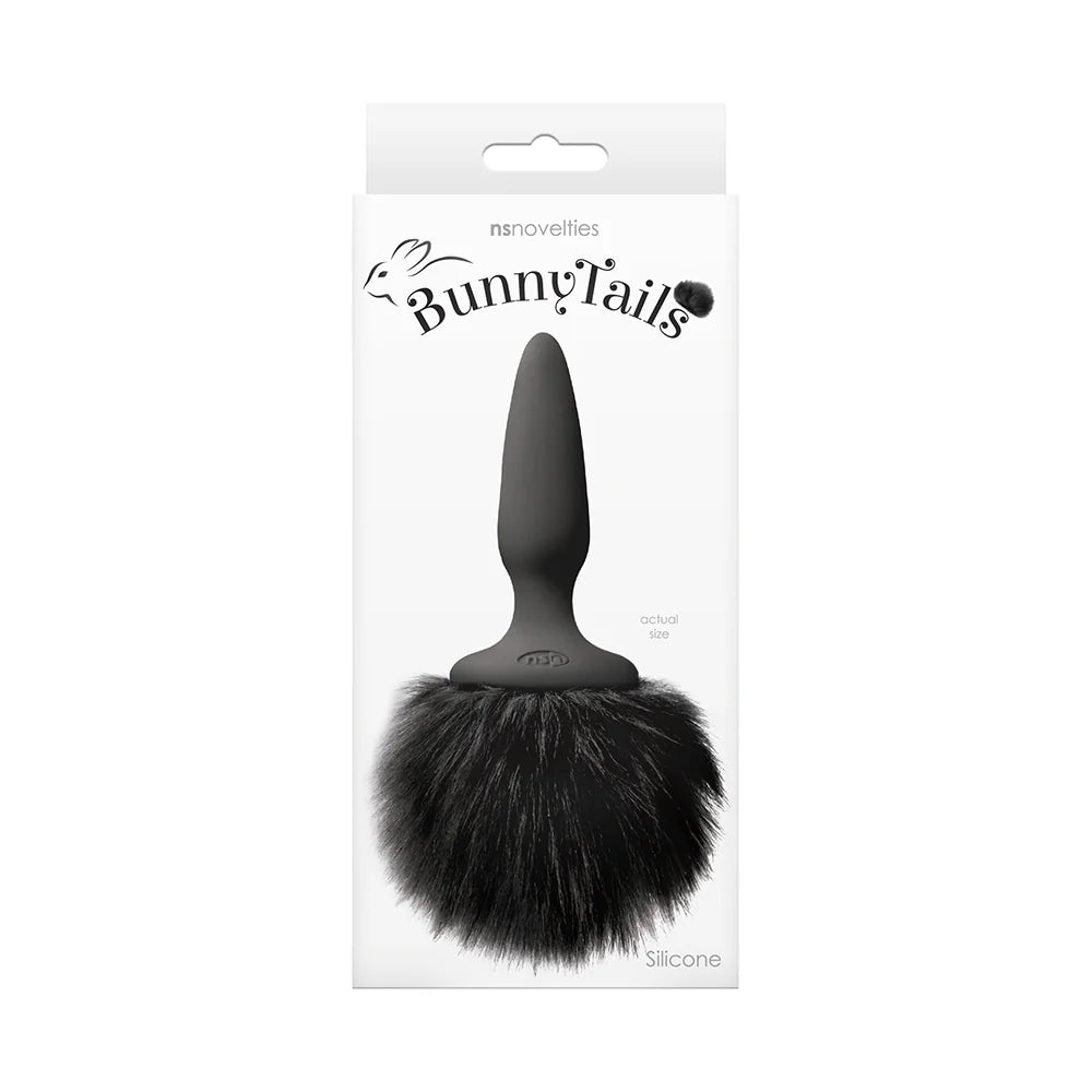 Bunny Tails Plug Mini Black Fur by New Sensations Novelties Inc.