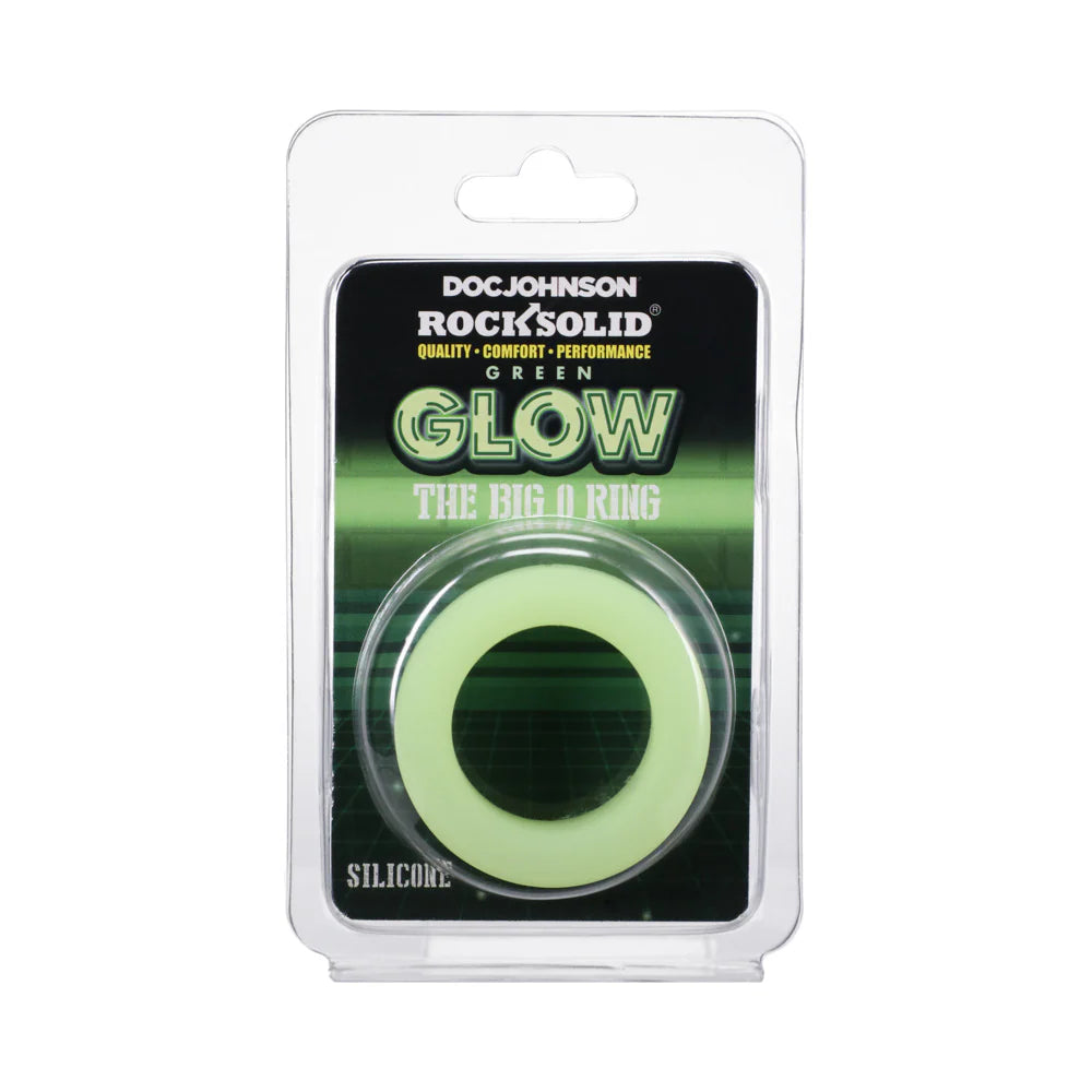 Rock Solid Sila-Flex Glow-in-the-Dark Big O C-Ring Green by Doc Johnson
