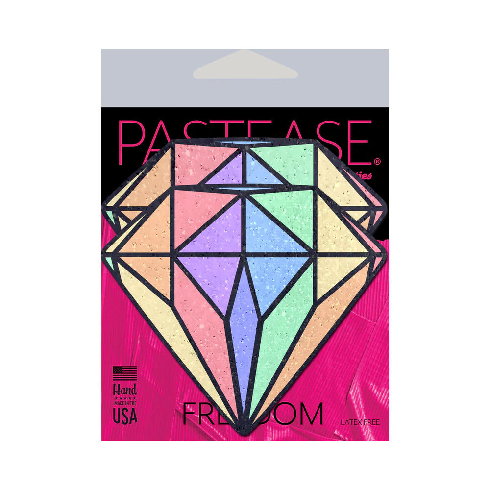 Pastease Gem: Pastel Rainbow Diamond Nipple Pasties by Pastease
