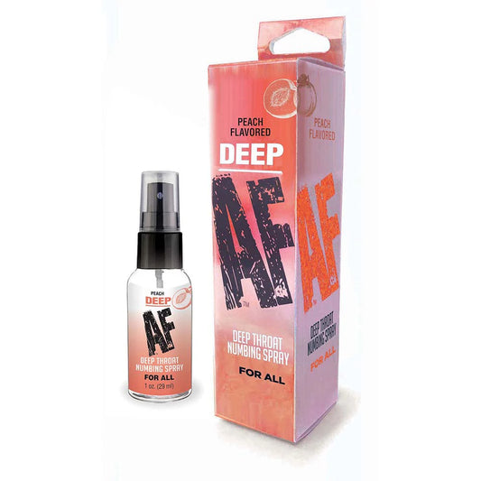 Deep AF Peach Flavored Deep Throat Numbing Spray 1 oz. by Little Genie Productions