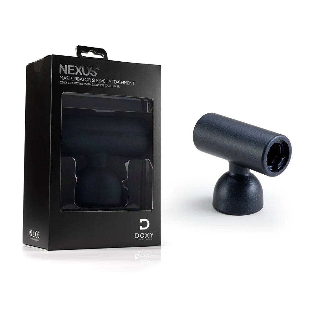 Doxy 3 Silicone Masturbator Wand Attachment Navy by EQOM Novelties Ltd dba Nexus
