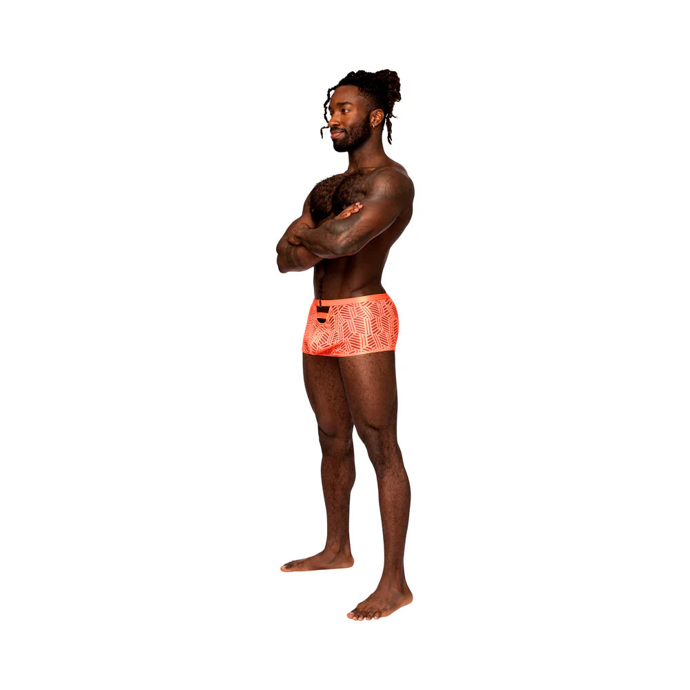 Male Power Rude Awakening Cheeky Cutout Short Neon Orange by Male Power