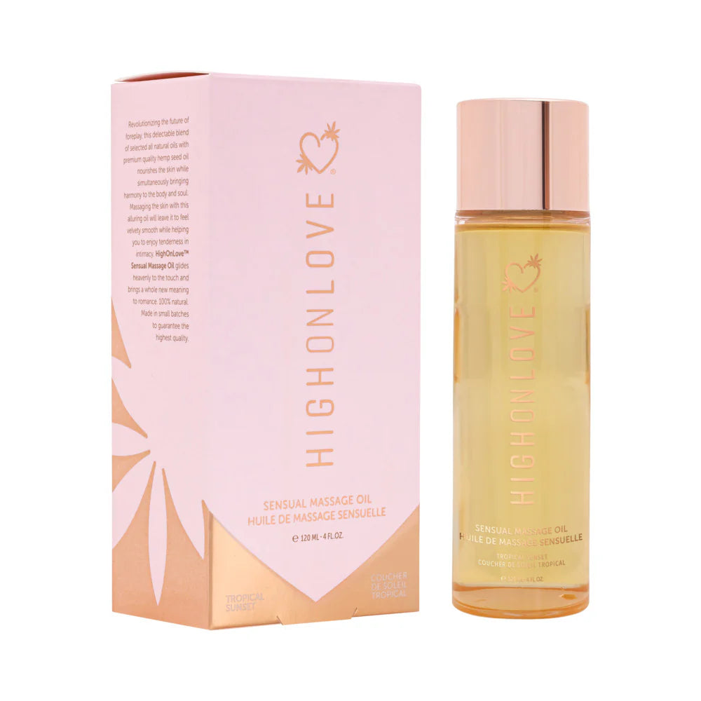 HighOnLove Massage Oil Tropical Sunset by Love and Beauty Products Inc