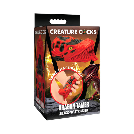 Creature Cocks Dragon Tamer Silicone Stroker Red by XR LLC