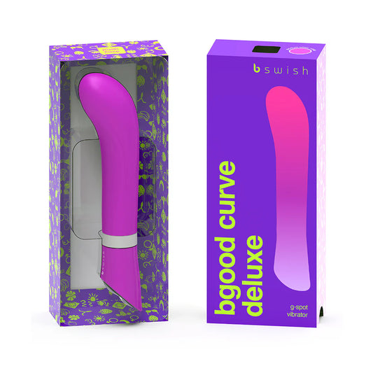 B Swish Bgood Deluxe Curve Vibrator Violet by BONNER TRADING USA Inc.