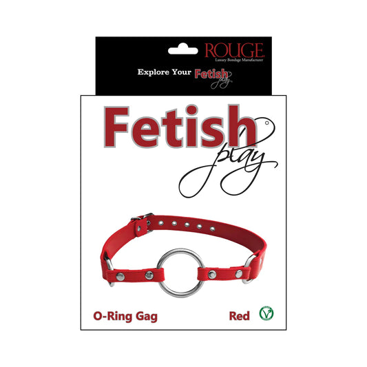 Rouge Fetish Play Vegan O-Ring Gag Red by Rouge Group LTD.