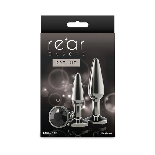 Rear Assets Tapered Trainer Plug Kit Gunmetal/Black by New Sensations Novelties Inc.