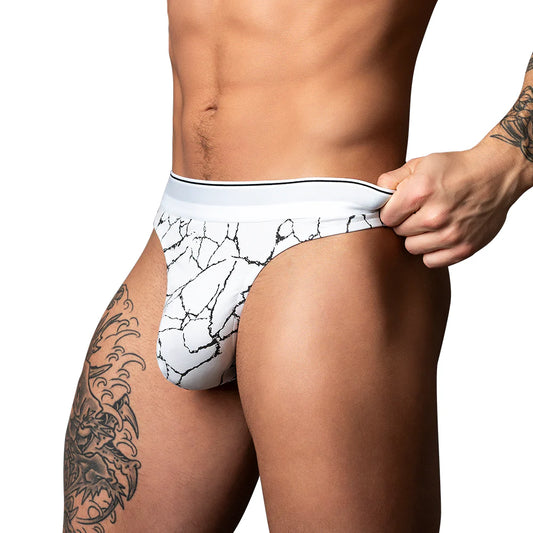 Male Power Soo Cumfy Thong Black/White by Male Power