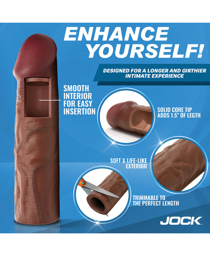 Curve Toys Jock Enhancers 1.5" Silicone Penis Extension Sleeve - Dark by Curve toys c/o xr