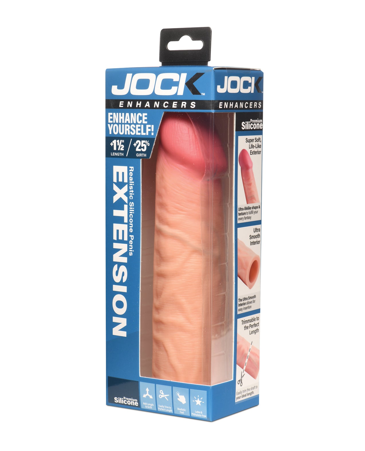 Curve Toys Jock Enhancers 1.5" Silicone Penis Extension Sleeve - Light by Curve toys c/o xr