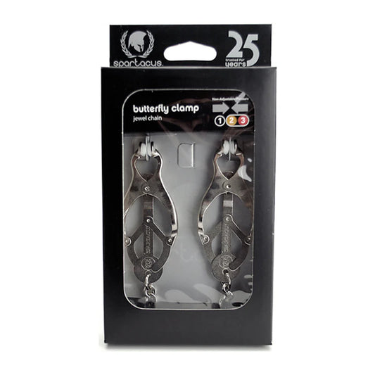 Lite Line Nipple Clamps With Curbed Chain by Spartacus