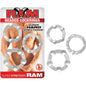 Ram Beaded Cockrings (Clear) by Nasstoys