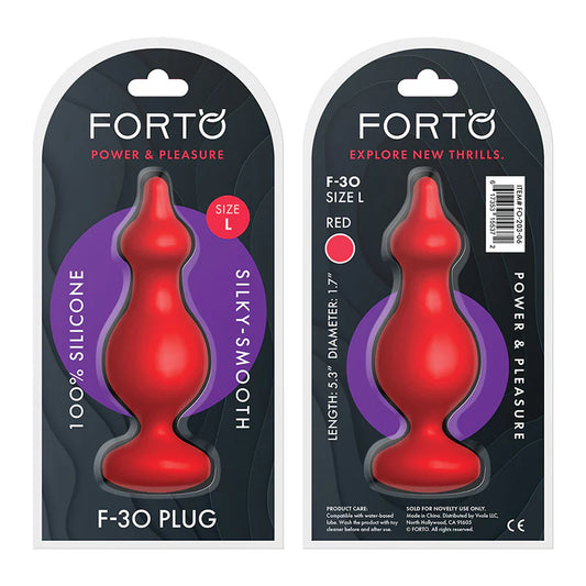 Forto F-30 Pointer Silicone Anal Plug Large Red by Vvole