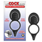 My Cockring Double Loop Cockring & Scrotum Cinch Black by Nasstoys
