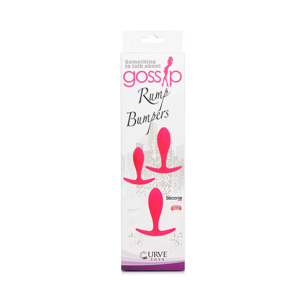 Curve Toys Gossip Rump Bumpers 3-Piece Silicone Anal Training Set Magenta by XR llc DBA Curve